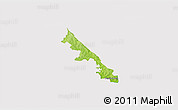 Physical 3D Map of Hohenau, cropped outside