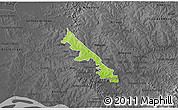 Physical 3D Map of Hohenau, darken, desaturated