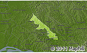 Physical 3D Map of Hohenau, darken