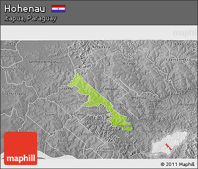 Physical 3D Map of Hohenau, desaturated
