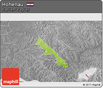 Physical 3D Map of Hohenau, desaturated