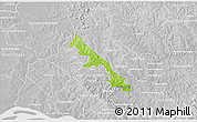 Physical 3D Map of Hohenau, lighten, desaturated