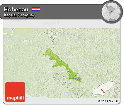 Physical 3D Map of Hohenau, lighten