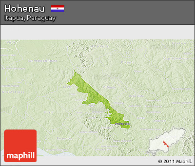 Physical 3D Map of Hohenau, lighten