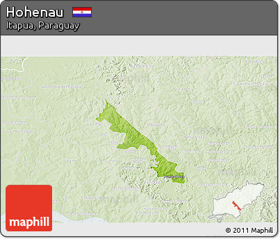 Physical 3D Map of Hohenau, lighten