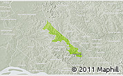 Physical 3D Map of Hohenau, lighten, semi-desaturated