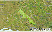 Physical 3D Map of Hohenau, satellite outside