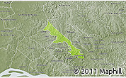 Physical 3D Map of Hohenau, semi-desaturated