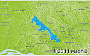 Political 3D Map of Hohenau, physical outside
