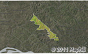 Satellite 3D Map of Hohenau, darken, semi-desaturated
