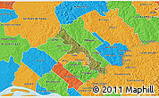 Satellite 3D Map of Hohenau, political outside