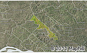 Satellite 3D Map of Hohenau, semi-desaturated