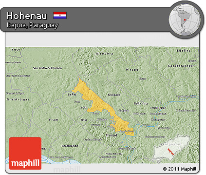 Savanna Style 3D Map of Hohenau
