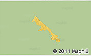Savanna Style 3D Map of Hohenau, single color outside
