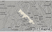 Shaded Relief 3D Map of Hohenau, darken, semi-desaturated