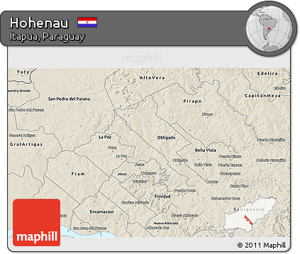 Shaded Relief 3D Map of Hohenau