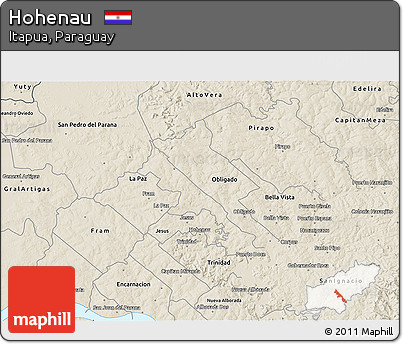Shaded Relief 3D Map of Hohenau