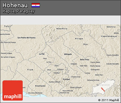 Shaded Relief 3D Map of Hohenau