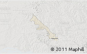 Shaded Relief 3D Map of Hohenau, lighten, semi-desaturated