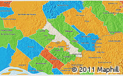 Shaded Relief 3D Map of Hohenau, political outside