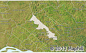 Shaded Relief 3D Map of Hohenau, satellite outside
