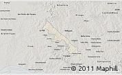 Shaded Relief 3D Map of Hohenau, semi-desaturated