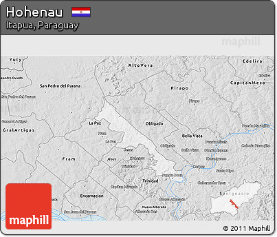 Silver Style 3D Map of Hohenau