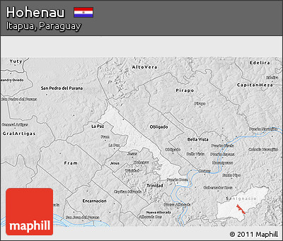 Silver Style 3D Map of Hohenau