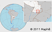 Gray Location Map of Hohenau, highlighted country