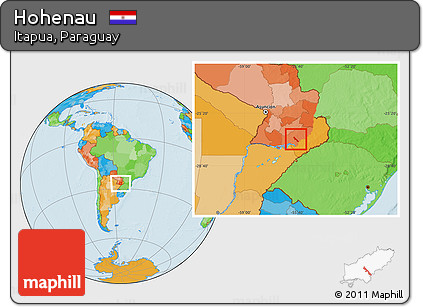 Political Location Map of Hohenau