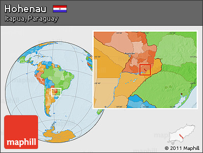 Political Location Map of Hohenau