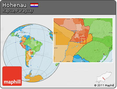 Political Location Map of Hohenau