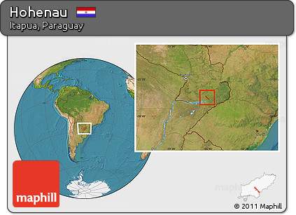 Satellite Location Map of Hohenau