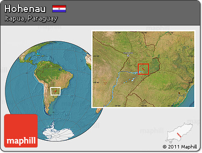 Satellite Location Map of Hohenau