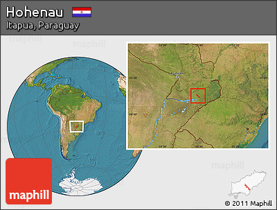 Satellite Location Map of Hohenau