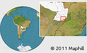 Satellite Location Map of Hohenau, highlighted country