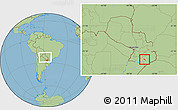 Savanna Style Location Map of Hohenau, within the entire country