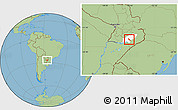 Savanna Style Location Map of Hohenau, highlighted parent region