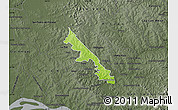 Physical Map of Hohenau, darken, semi-desaturated