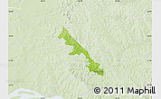 Physical Map of Hohenau, lighten