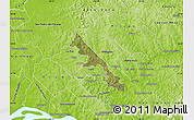 Satellite Map of Hohenau, physical outside