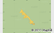 Savanna Style Map of Hohenau, single color outside