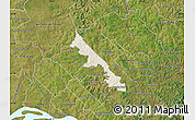 Shaded Relief Map of Hohenau, satellite outside