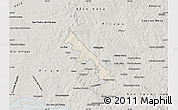 Shaded Relief Map of Hohenau, semi-desaturated