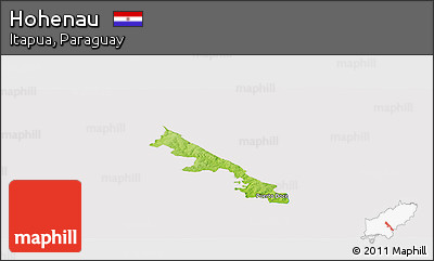Physical Panoramic Map of Hohenau, cropped outside