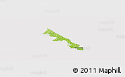 Physical Panoramic Map of Hohenau, cropped outside