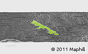 Physical Panoramic Map of Hohenau, darken, desaturated