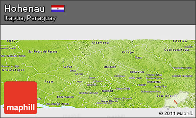 Physical Panoramic Map of Hohenau