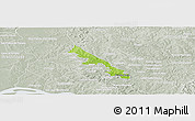Physical Panoramic Map of Hohenau, lighten, semi-desaturated