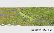 Physical Panoramic Map of Hohenau, satellite outside